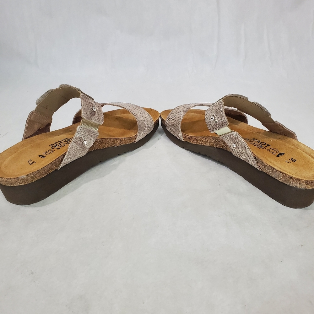 Naot Ashley Python Wedge Slide Sandals Rhinestones - image 9